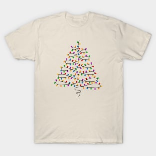 Christmas Lights.Christmas colorful lights.Merry Christmas garland. Christmas tree. T-Shirt